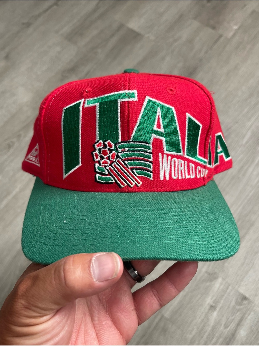 Vintage 1994 Italy World Cup Snapback Hat Apex